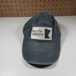 DK Embroidery mens gray Duluth Minnesota strapback hat OS EUC